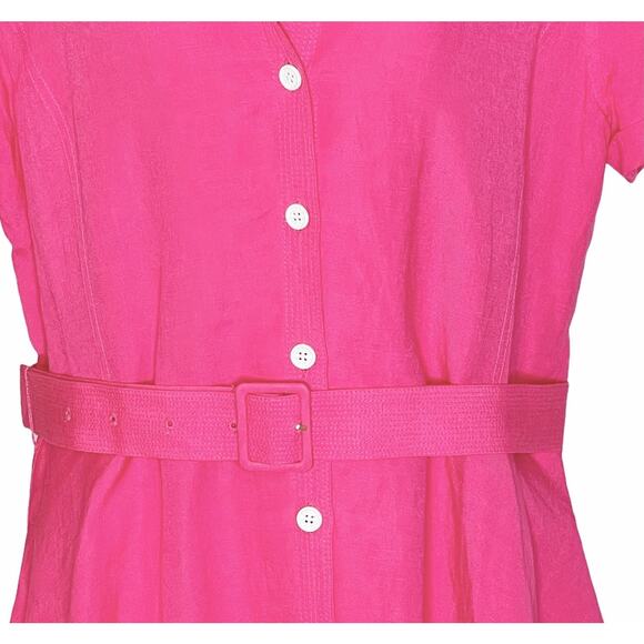 SOLID & STRIPED Linen Tourist Dress Pink L 10 NEW - Picture 10 of 14